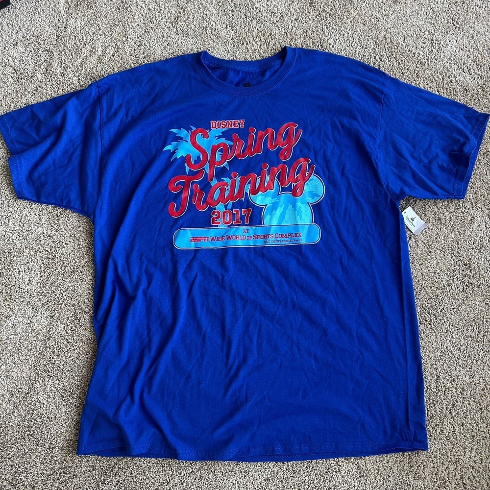 Disney Spring Training 2XL ESPN 2017‎ Sports Walt Land Resort Blue T-shirt New!